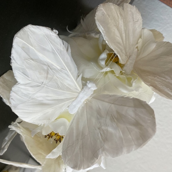 Handmade Beautiful Headband White Butterfly NEW